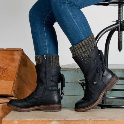 Ashford | Ingrid – Women’s Casual Calf Boots with Side Zipper and Low Heel