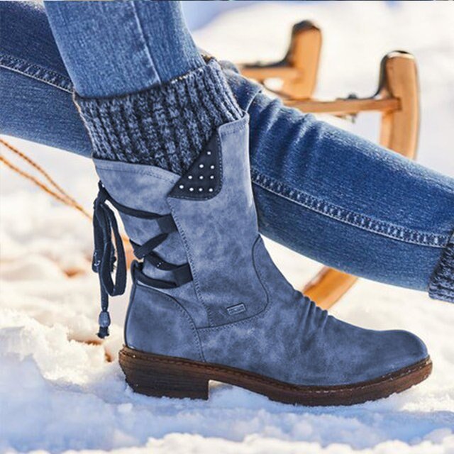 Ashford | Ingrid – Women’s Casual Calf Boots with Side Zipper and Low Heel