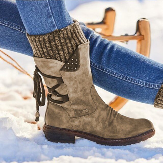 Ashford | Ingrid – Women’s Casual Calf Boots with Side Zipper and Low Heel
