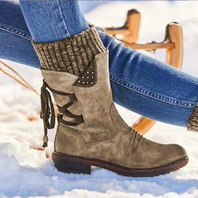 Ashford | Ingrid – Women’s Casual Calf Boots with Side Zipper and Low Heel