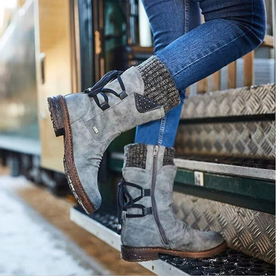 Ashford | Ingrid – Women’s Casual Calf Boots with Side Zipper and Low Heel