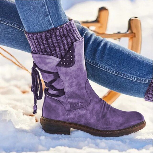 Ashford | Ingrid – Women’s Casual Calf Boots with Side Zipper and Low Heel