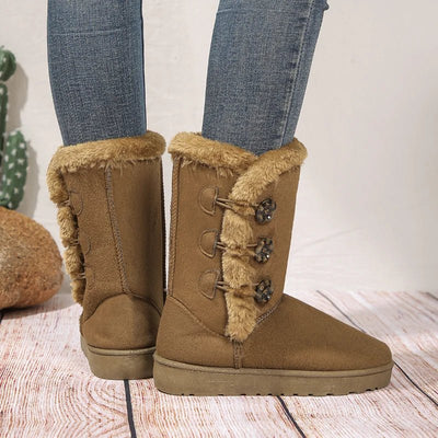 Ashford | Ingrid – Women’s Winter Booties with Genuine Leather and Button Detail