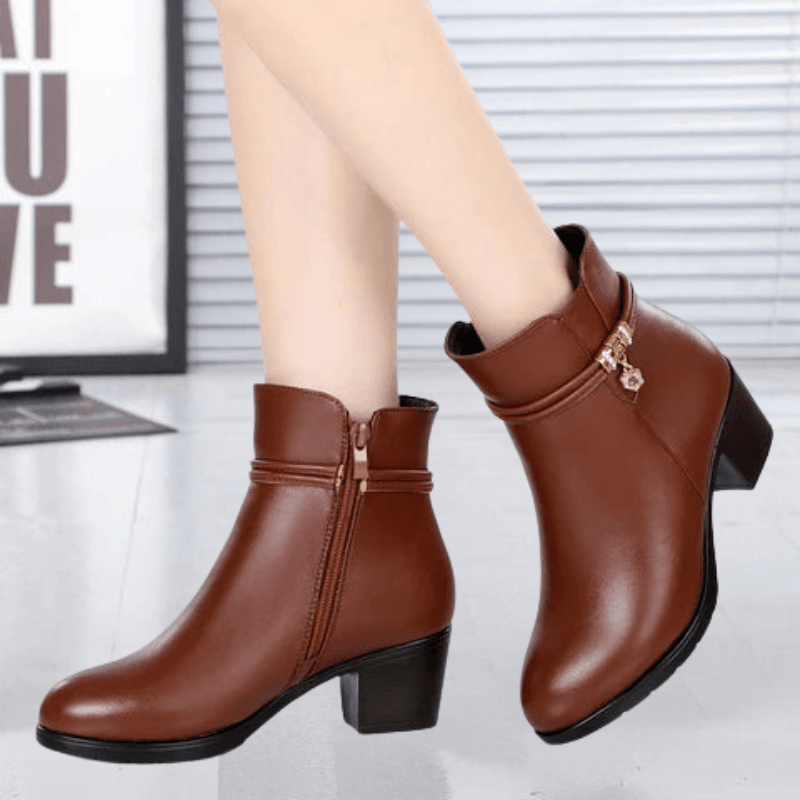 Ashford | Isolde – Women’s Suede Ankle Boots with Side Zip & Cushioned Insole