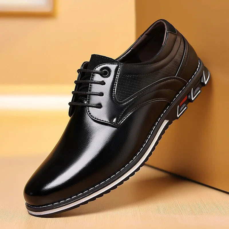 Ashford | James Leather Lace - Up Dress Shoes – Formal Fit – Rubber Sole - Ashford London Clothing