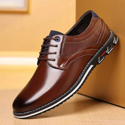 Ashford | James Leather Lace - Up Dress Shoes – Formal Fit – Rubber Sole - Ashford London Clothing