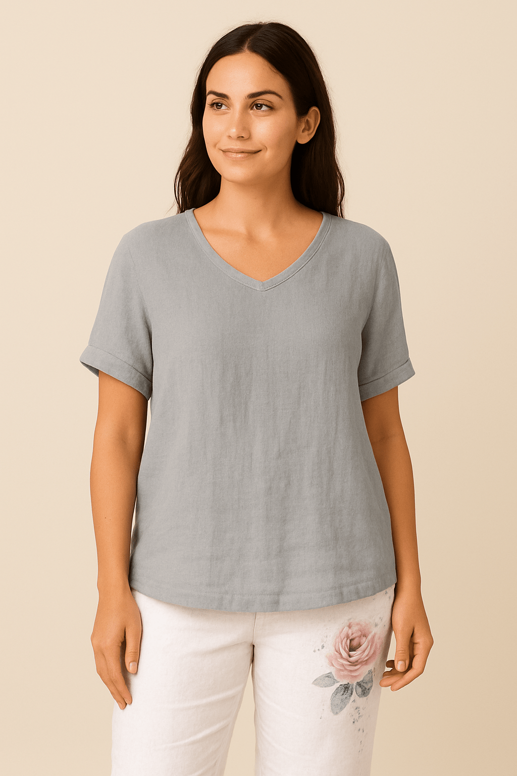 Ashford | Jeanny Casual Cotton - Linen Blouse – Relaxed Fit with Light Texture - Ashford London Clothing