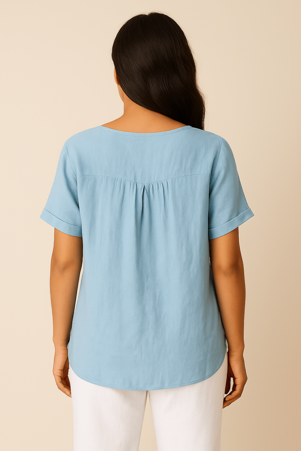 Ashford | Jeanny Casual Cotton - Linen Blouse – Relaxed Fit with Light Texture - Ashford London Clothing