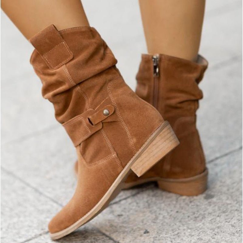 Ashford | Lana – Women’s Ankle Boots with Side Zipper – Casual Oval Toe