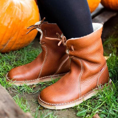 Ashford | Lesli – Women’s Leather Lace-Up Ankle Boots with 2-Inch Heel