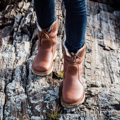 Ashford | Lesli – Women’s Leather Lace-Up Ankle Boots with 2-Inch Heel