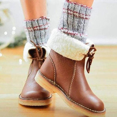 Ashford | Lesli – Women’s Leather Lace-Up Ankle Boots with 2-Inch Heel