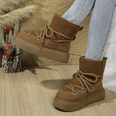 Ashford | Linnea – Women’s Fur-Trimmed Winter Ankle Boots with Non-Slip Sole