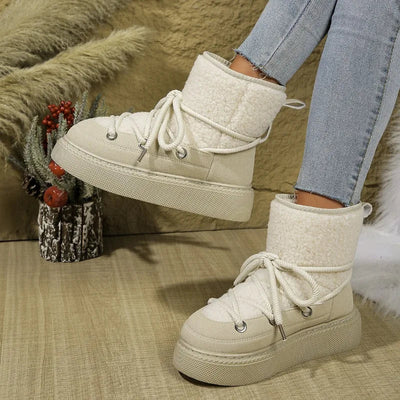Ashford | Linnea – Women’s Fur-Trimmed Winter Ankle Boots with Non-Slip Sole