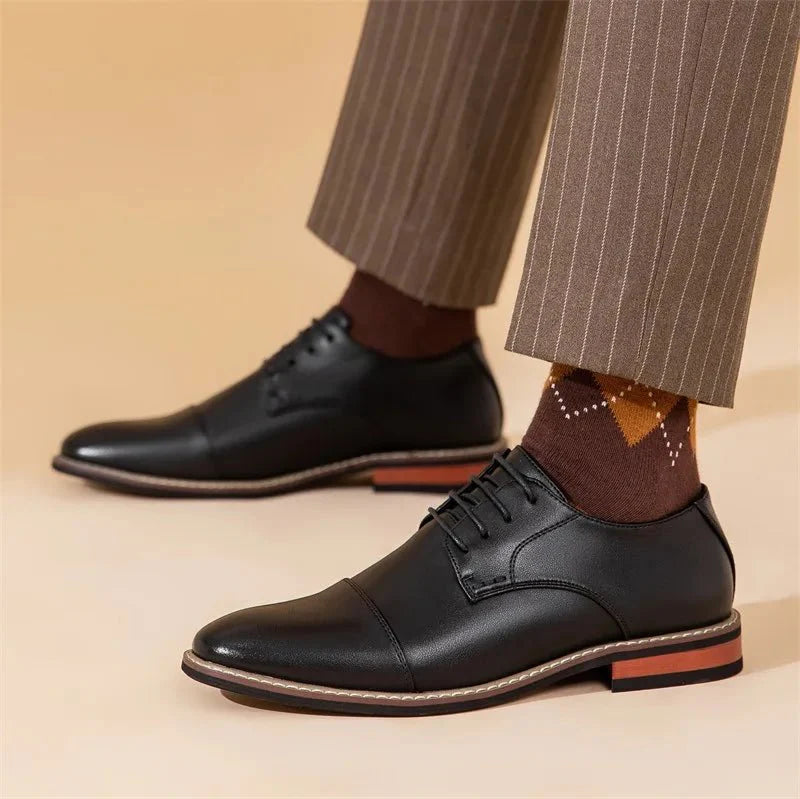 Ashford | Louis Suede Oxford Men’s Shoes – Cap Toe – Formal Slim Fit - Ashford London Clothing