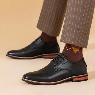 Ashford | Louis Suede Oxford Men’s Shoes – Cap Toe – Formal Slim Fit - Ashford London Clothing