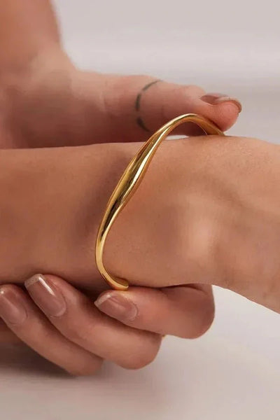 Ashford | Maggie – Gold - Plated Bangle Bracelet - Ashford London Clothing