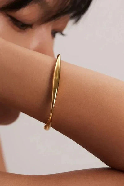 Ashford | Maggie – Gold - Plated Bangle Bracelet - Ashford London Clothing