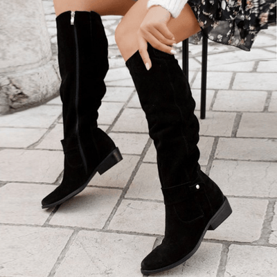 Ashford | Maren – Women’s Knee-High Suede Boots with Side Zip & Cushioned Insole