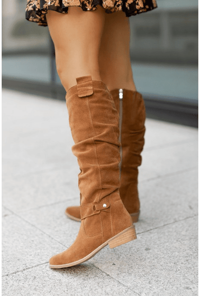 Ashford | Maren – Women’s Knee-High Suede Boots with Side Zip & Cushioned Insole