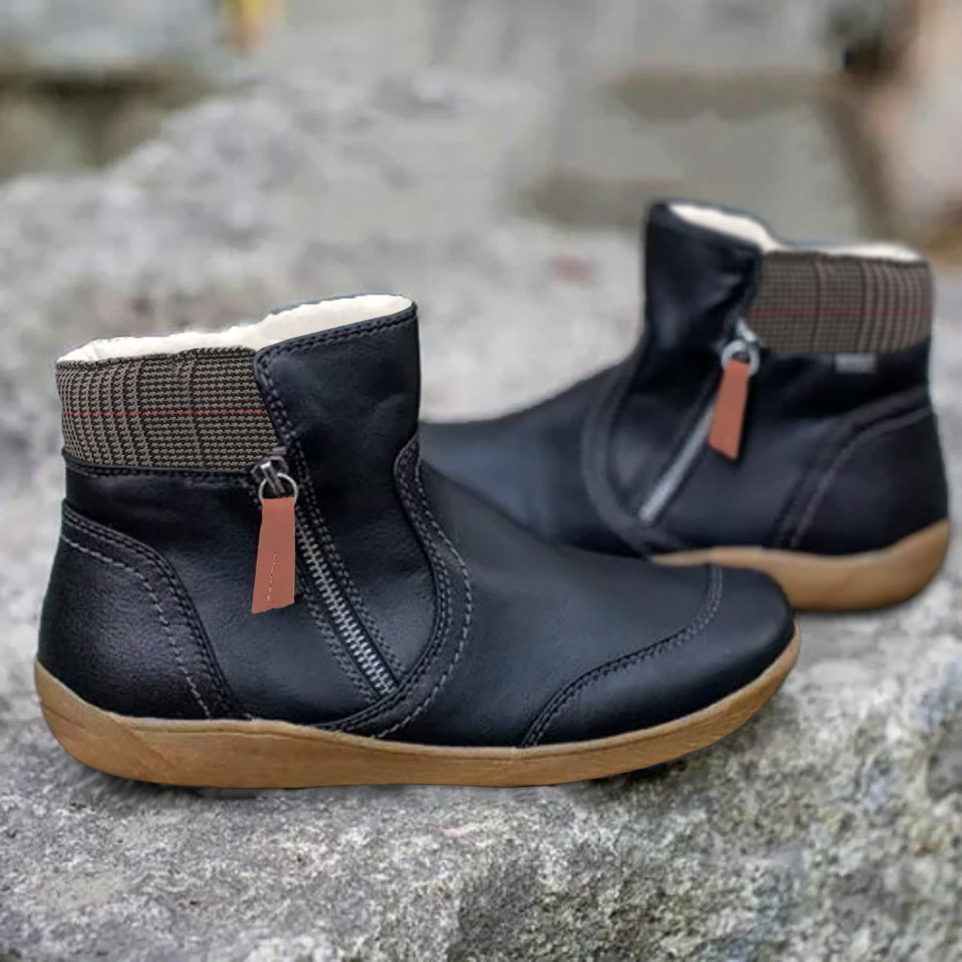 Ashford | Maribel – Women’s PU Leather Ankle Boots with Side Zip & Structured Fit