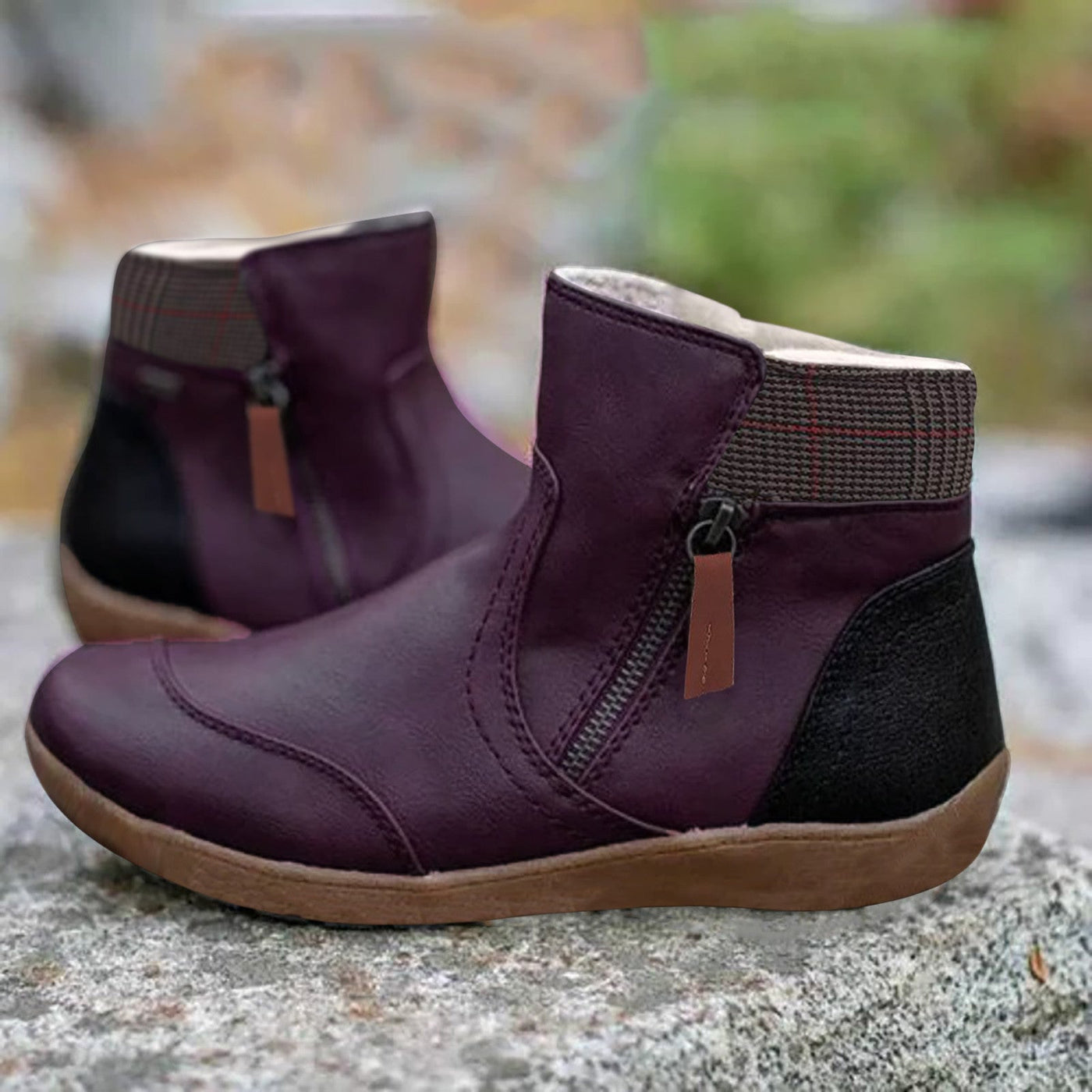 Ashford | Maribel – Women’s PU Leather Ankle Boots with Side Zip & Structured Fit