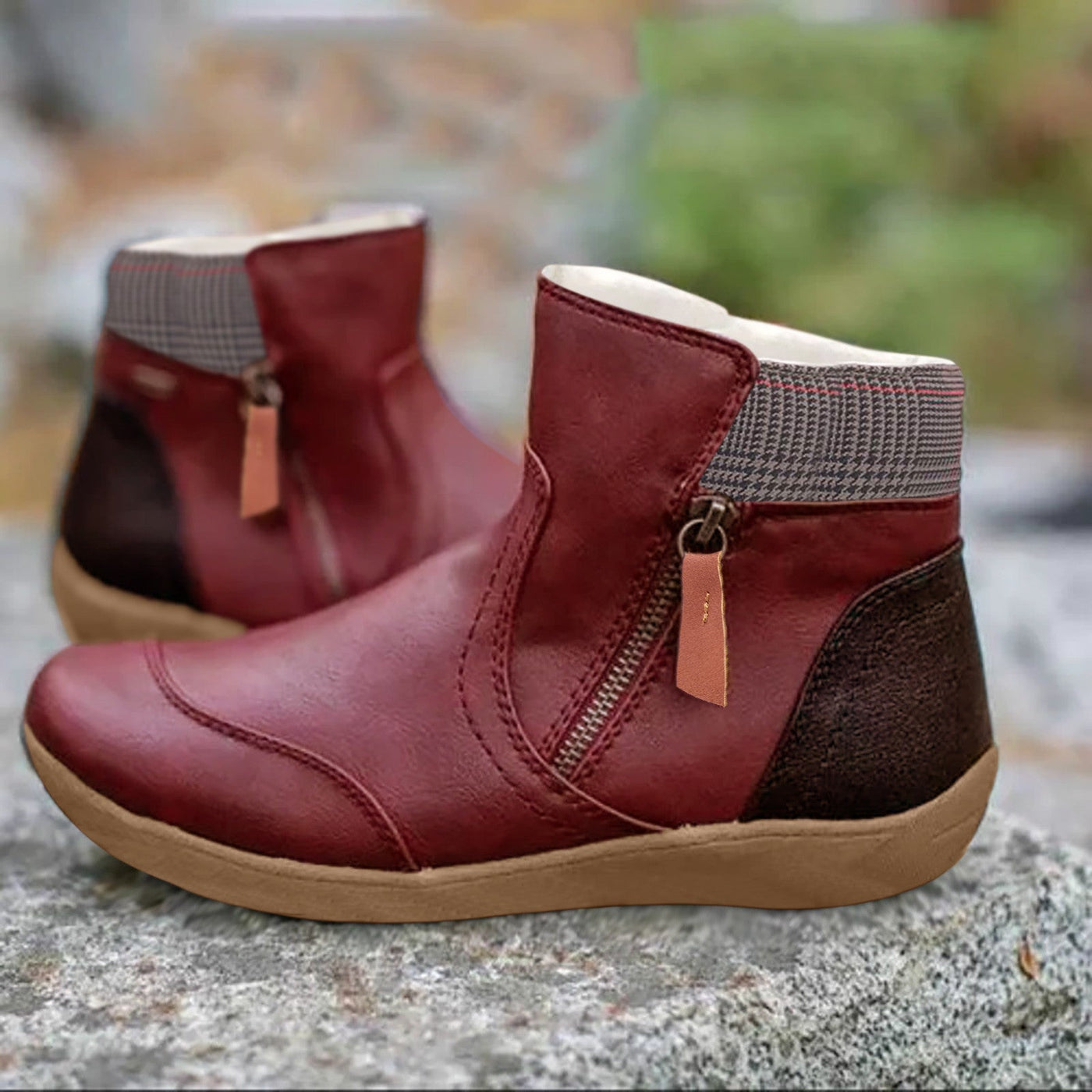 Ashford | Maribel – Women’s PU Leather Ankle Boots with Side Zip & Structured Fit