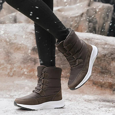 Ashford | Marnie – Women’s Combat Boots with Plush Lining & Flat Sole for Winter