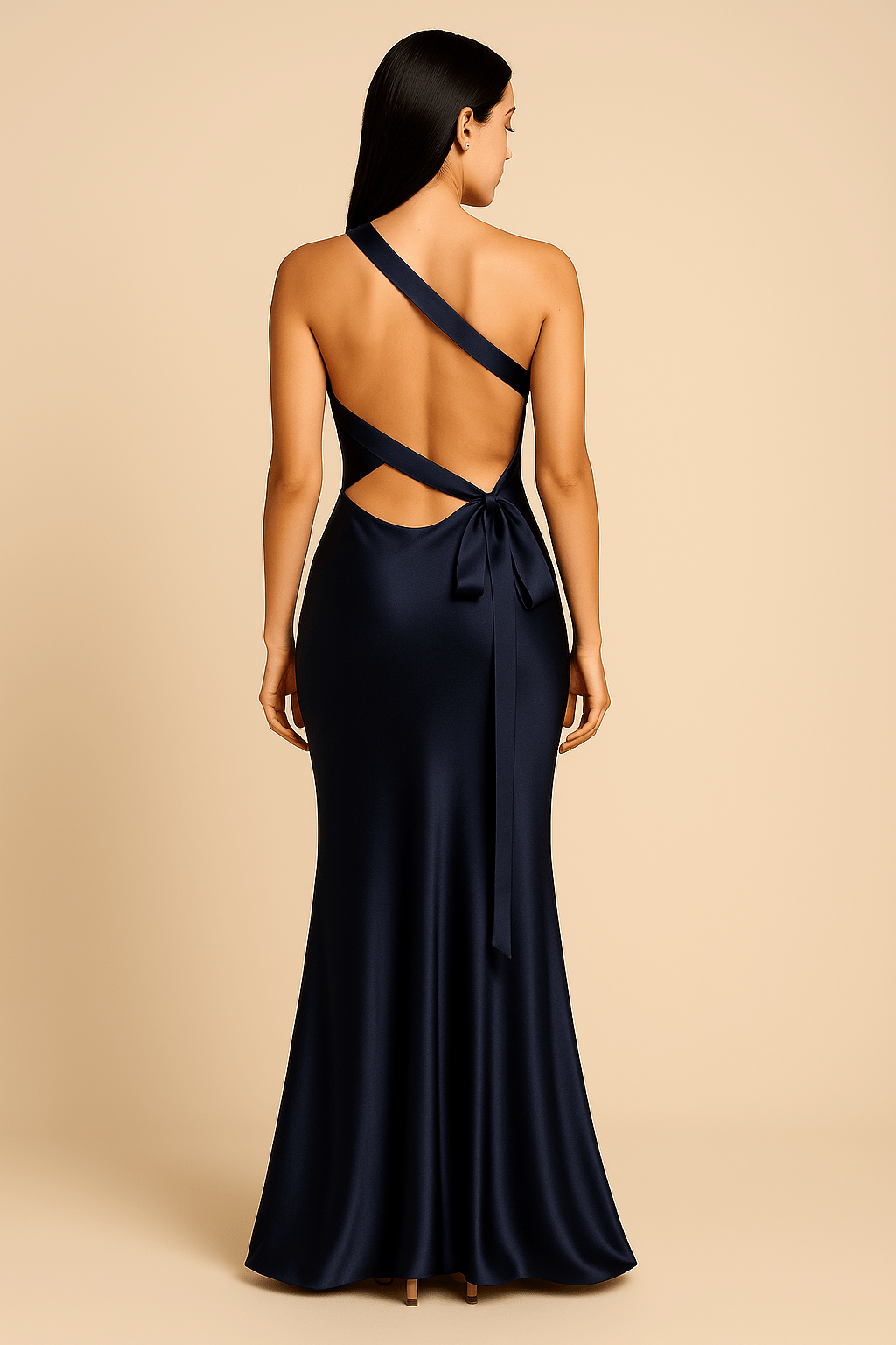 Ashford | Mila Backless Satin Gown Dress - Ashford London Clothing