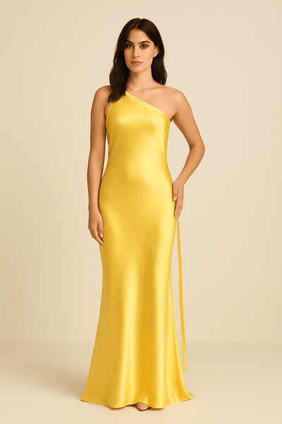 Ashford | Mila Backless Satin Gown Dress - Ashford London Clothing