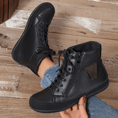 Ashford | Miriam – Women’s Leather Ankle Boots with Side Zipper & Round Toe