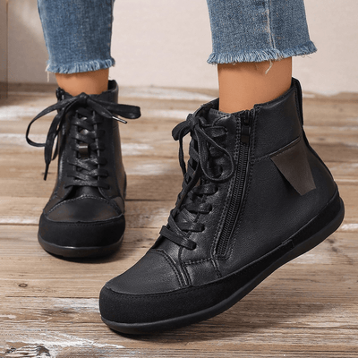 Ashford | Miriam – Women’s Leather Ankle Boots with Side Zipper & Round Toe