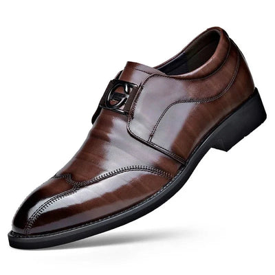 Ashford | Nathan Leather Slip - On Dress Shoes – Pointed Toe – Formal Finish - Ashford London Clothing