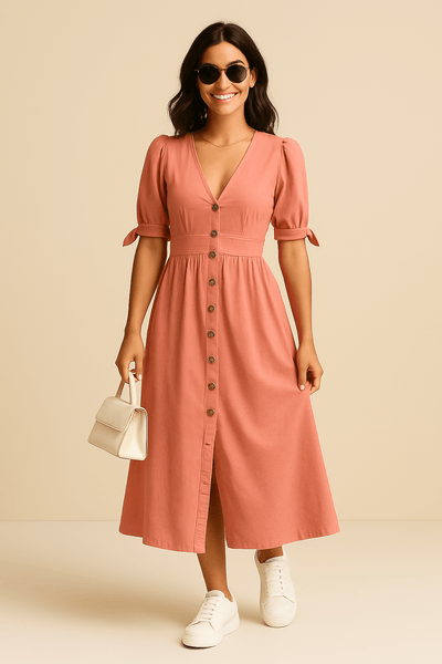 Ashford | Niamh Maxi Dress – Denim Elegance, Soft Stretch, Urban Grace - Ashford London Clothing