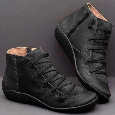 Ashford | Noelle – Women’s Lace-Up Leather Ankle Boots with Contrast Panels