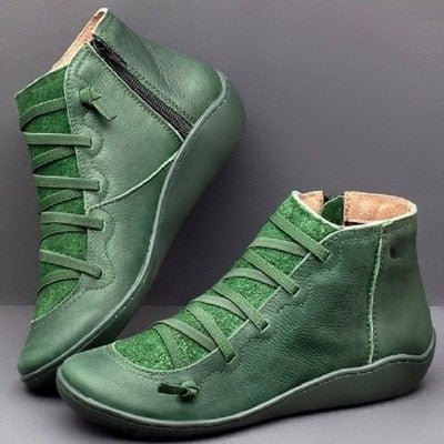 Ashford | Noelle – Women’s Lace-Up Leather Ankle Boots with Contrast Panels
