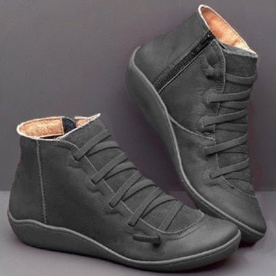 Ashford | Noelle – Women’s Lace-Up Leather Ankle Boots with Contrast Panels