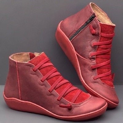 Ashford | Noelle – Women’s Lace-Up Leather Ankle Boots with Contrast Panels