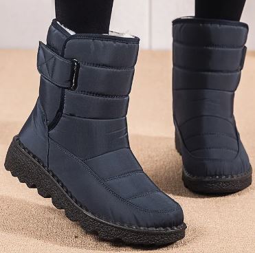 Ashford | Nora – Women’s Winter Snow Boots with Hook & Loop – Canvas Upper
