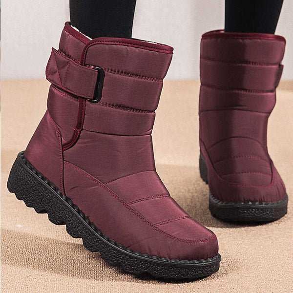 Ashford | Nora – Women’s Winter Snow Boots with Hook & Loop – Canvas Upper