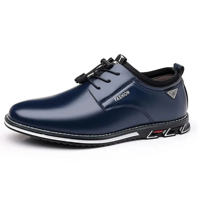 Ashford | Oliver Men’s Lace - Up Shoes – Pointed Toe – PU Leather – Flat Heel - Ashford London Clothing