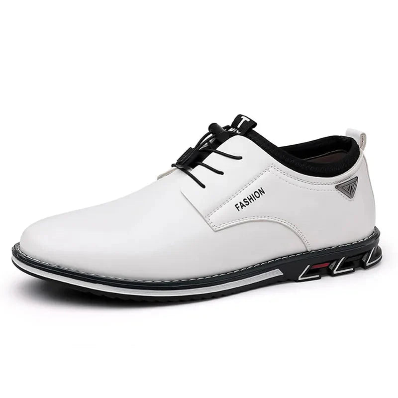 Ashford | Oliver Men’s Lace - Up Shoes – Pointed Toe – PU Leather – Flat Heel - Ashford London Clothing
