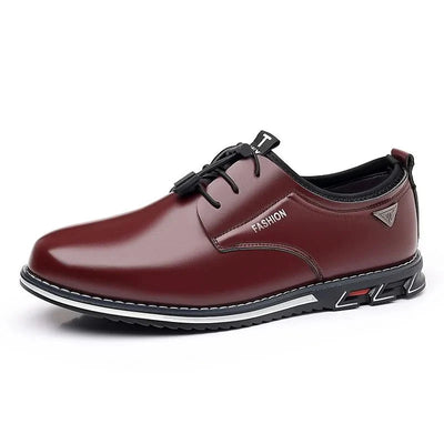 Ashford | Oliver Men’s Lace - Up Shoes – Pointed Toe – PU Leather – Flat Heel - Ashford London Clothing