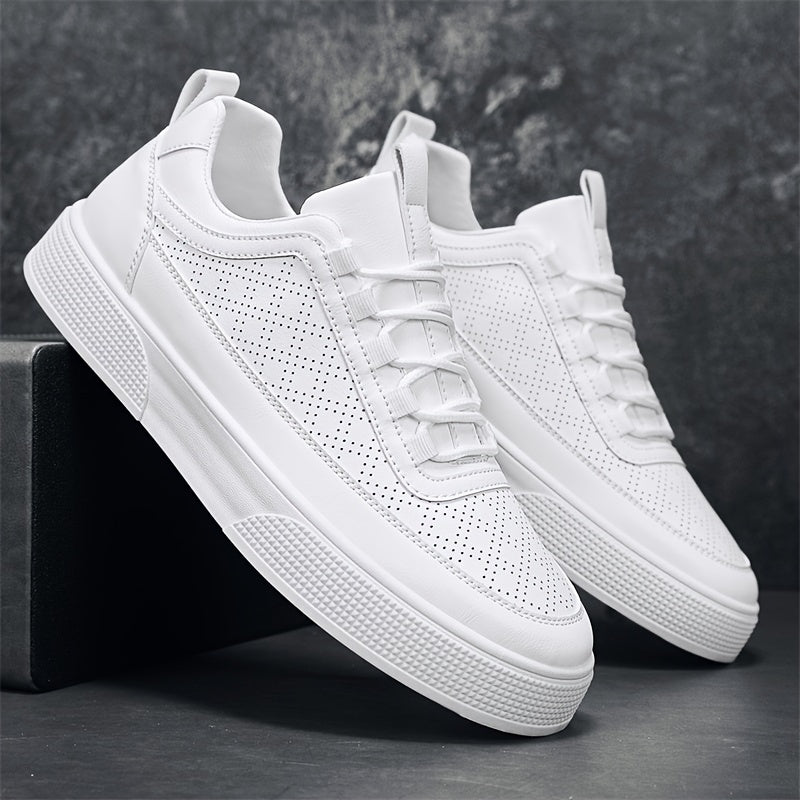 ASHFORD | Porter Men’s leather sneakers with breathable perforated design - Ashford London Clothing