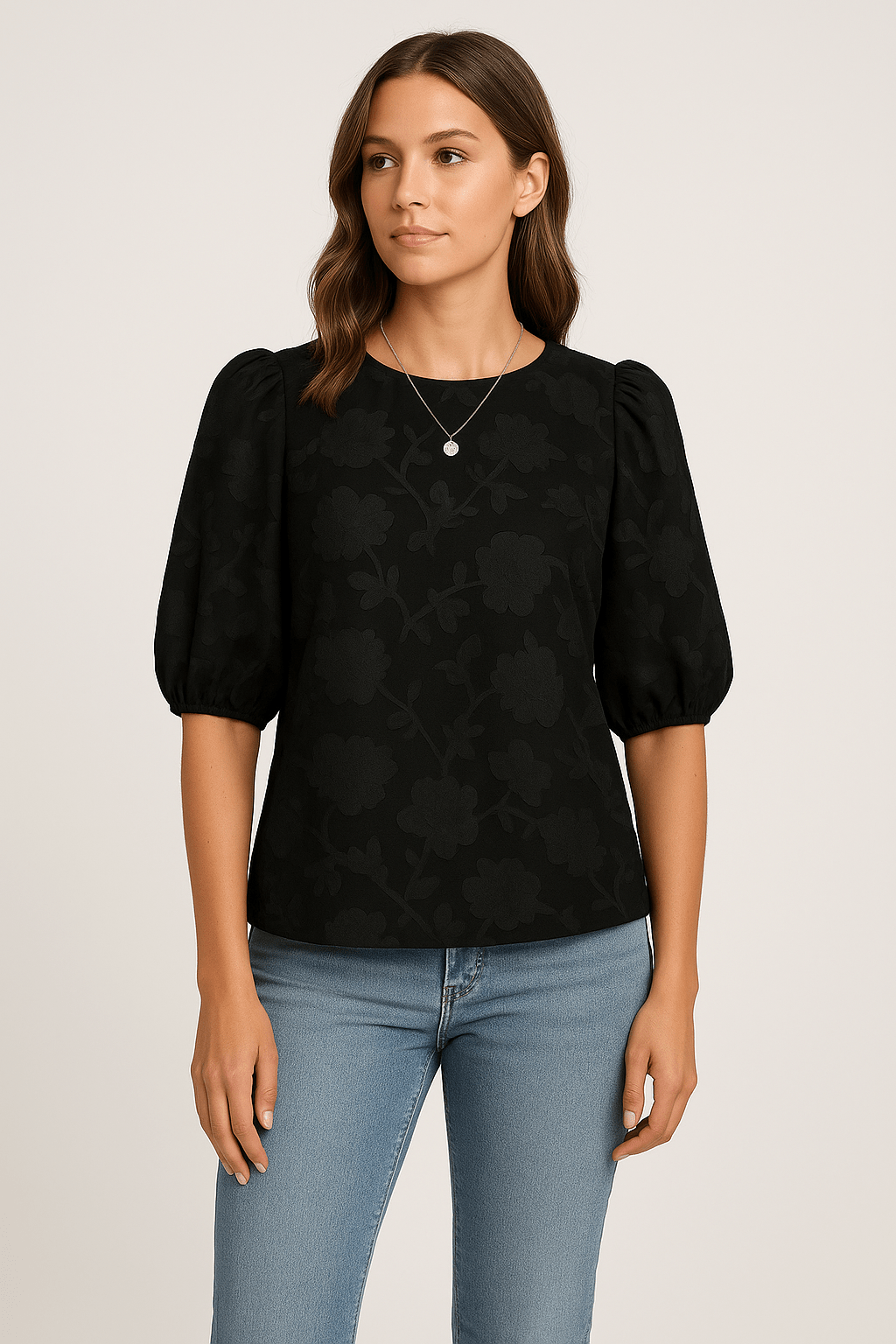 Ashford | Puff Sleeve Chiffon Shirt – Ashford Puff Sleeve Chiffon Shirt Light And Elegant - Ashford London Clothing