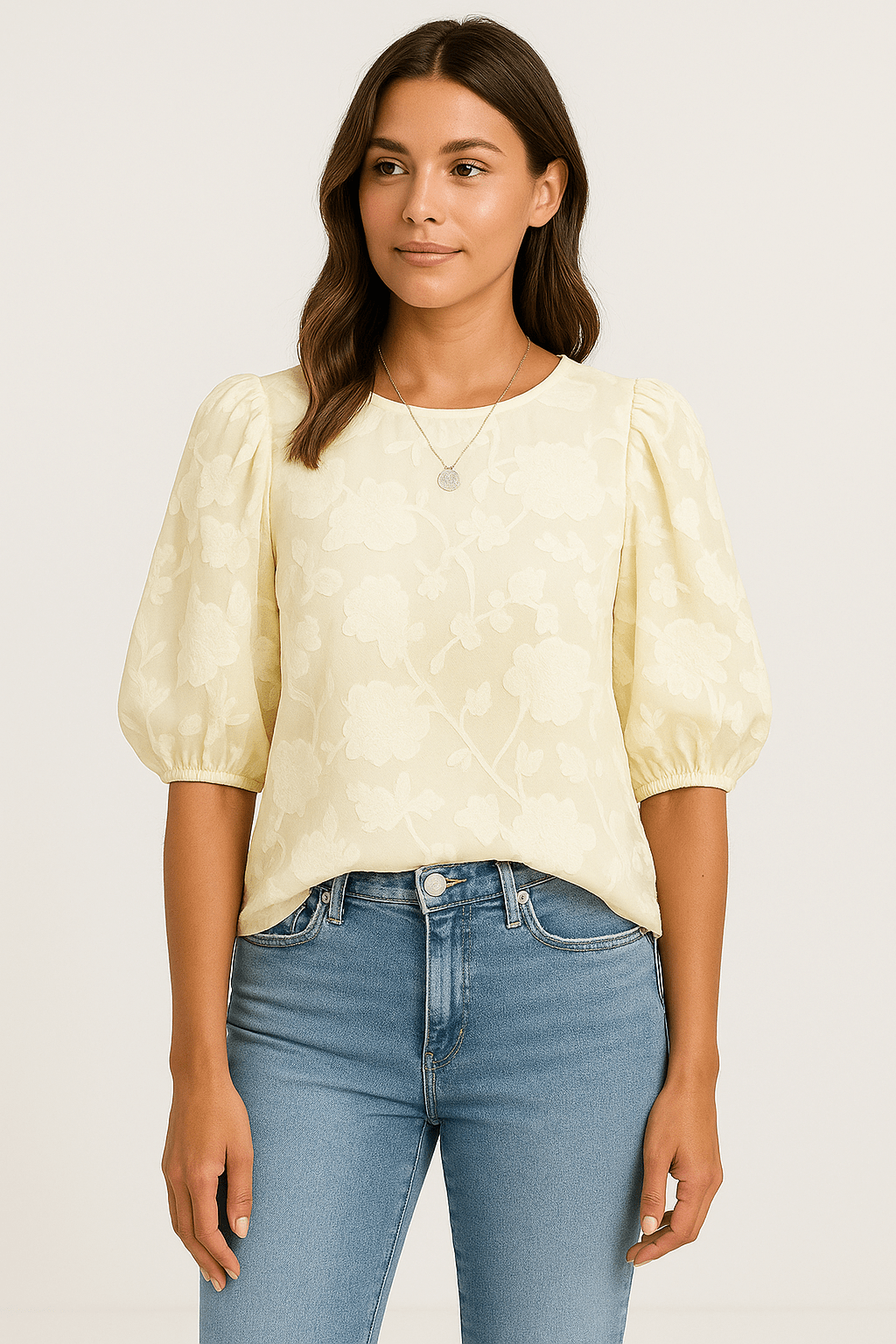Ashford | Puff Sleeve Chiffon Shirt – Ashford Puff Sleeve Chiffon Shirt Light And Elegant - Ashford London Clothing