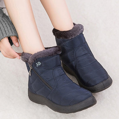 Ashford | Ragnhild – Women’s Fur-Lined Winter Snow Boots with Zipper Closure
