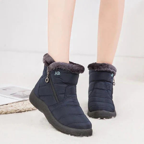 Ashford | Ragnhild – Women’s Fur-Lined Winter Snow Boots with Zipper Closure