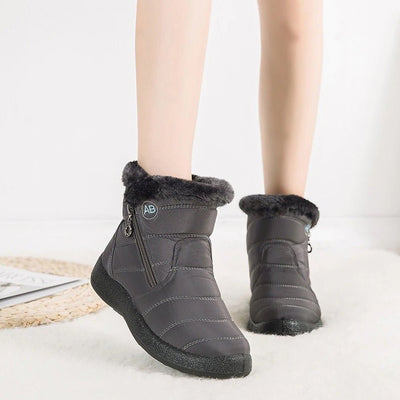 Ashford | Ragnhild – Women’s Fur-Lined Winter Snow Boots with Zipper Closure