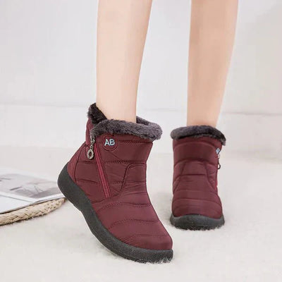 Ashford | Ragnhild – Women’s Fur-Lined Winter Snow Boots with Zipper Closure